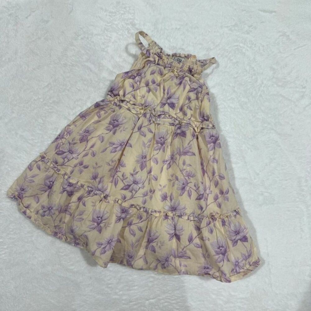 Janie and Jack Floral Sundress - 18-24 Months | Light Yellow & Purple
